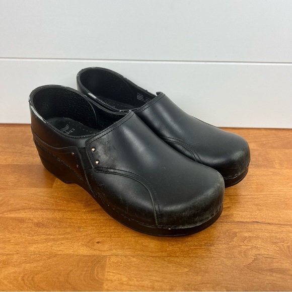 Dansko Phoebe clog black leather size 41 - Picture 1 of 9
